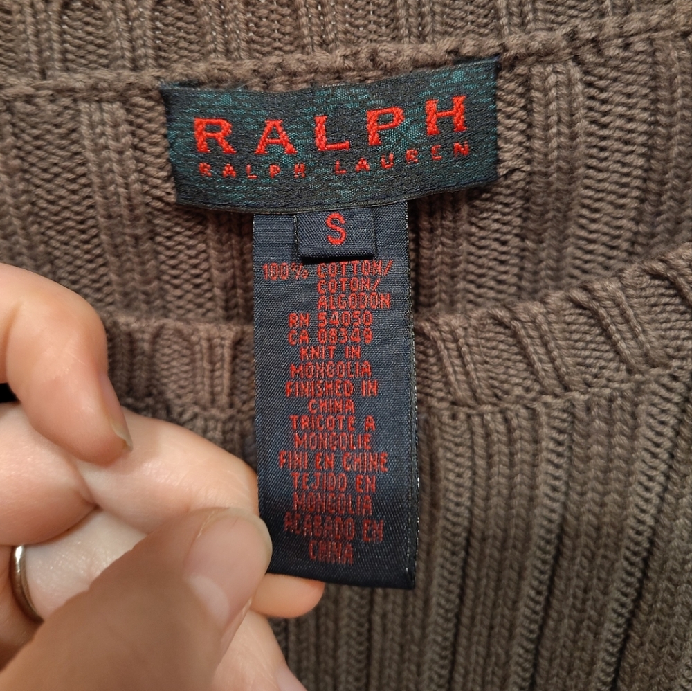 Ralph Ralph Lauren Vintage Military Style Women's Pullover Sweater Sz S Cotton - Picture 2 of 6